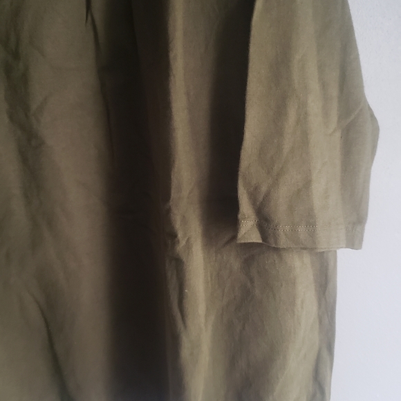 Final 4  Monroe & Main" "Beaded Neckline Top" Sz. L(12-14)  Olive Green. - Picture 3 of 5